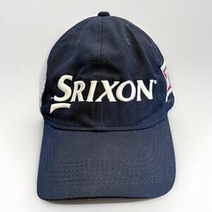 Srixon Mens Navy Z Star Golf Adjustable Strapback Hat Baseball Cap 100% Cotton